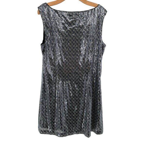White House Black Market Sleeveless Sequin sheath Dress womens size XL - Picture 8 of 11